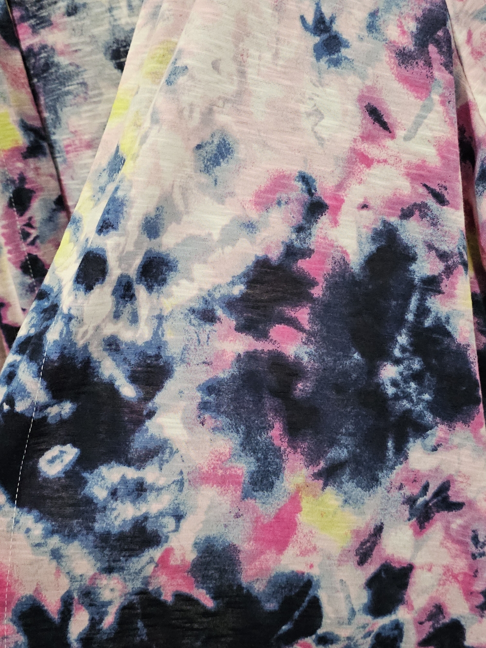 Onque Tie-Dye Open Front Kimono Multicolor Womens 2X Short Sleeve - Picture 3 of 9